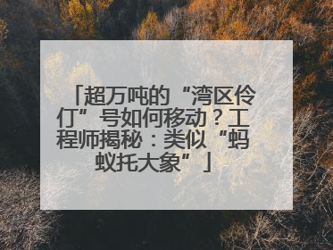 超万吨的“湾区伶仃”号如何移动？工程师揭秘：类似“蚂蚁托大象”