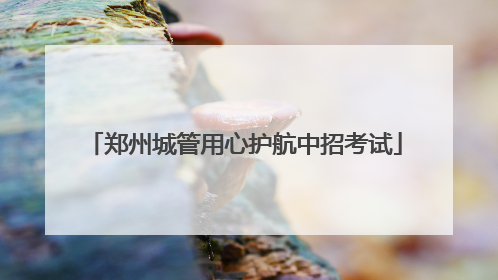 郑州城管用心护航中招考试