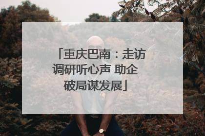 重庆巴南：走访调研听心声 助企破局谋发展