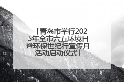 青岛市举行2025年全市六五环境日暨环保世纪行宣传月活动启动仪式