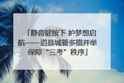 静音键按下 护梦想启航——道县城管多措并举保障“三考”秩序