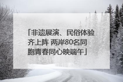 非遗展演、民俗体验齐上阵 两岸80名同胞青春同心映端午
