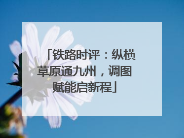 铁路时评：纵横草原通九州，调图赋能启新程