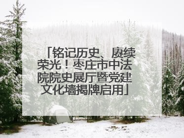 铭记历史、赓续荣光！枣庄市中法院院史展厅暨党建文化墙揭牌启用