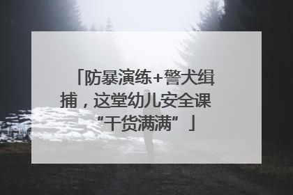 防暴演练+警犬缉捕，这堂幼儿安全课“干货满满”