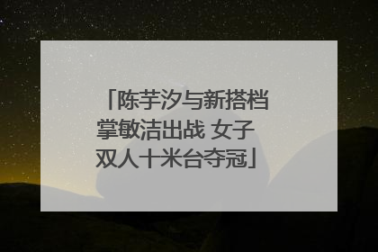 陈芋汐与新搭档掌敏洁出战 女子双人十米台夺冠