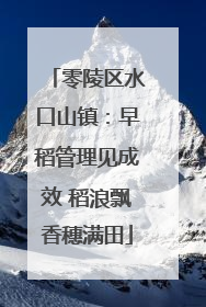 零陵区水口山镇：早稻管理见成效 稻浪飘香穗满田