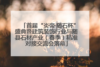 首届“炎帝·随石杯”盛典暨建筑装饰行业与随县石材产业（春季）精准对接交流会落幕