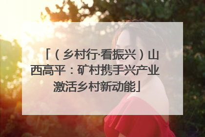 （乡村行·看振兴）山西高平：矿村携手兴产业 激活乡村新动能