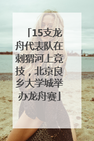 15支龙舟代表队在刺猬河上竞技，北京良乡大学城举办龙舟赛