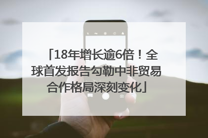 18年增长逾6倍！全球首发报告勾勒中非贸易合作格局深刻变化
