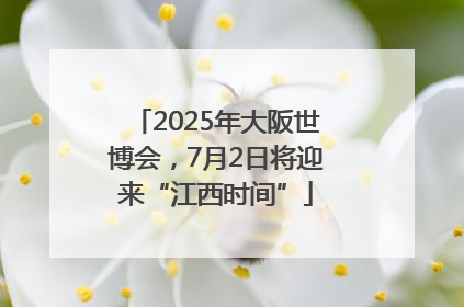 2025年大阪世博会，7月2日将迎来“江西时间”