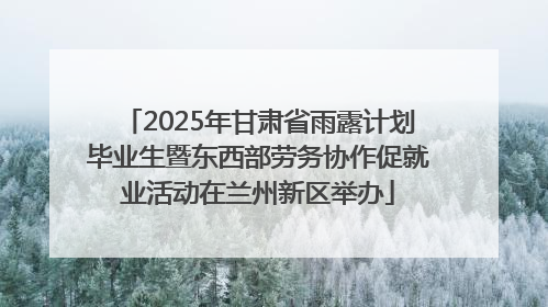 2025年甘肃省雨露计划毕业生暨东西部劳务协作促就业活动在兰州新区举办