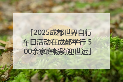 2025成都世界自行车日活动在成都举行 500余家庭畅骑迎世运