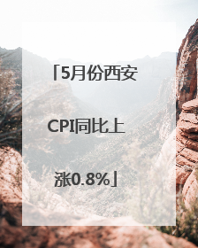 5月份西安CPI同比上涨0.8%