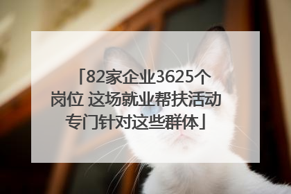 82家企业3625个岗位 这场就业帮扶活动专门针对这些群体