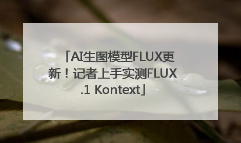 AI生图模型FLUX更新！记者上手实测FLUX.1 Kontext
