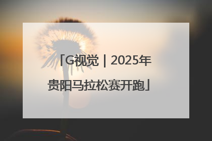 G视觉｜2025年贵阳马拉松赛开跑